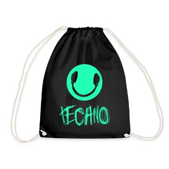Techno - Drawstring Bag - black - Front