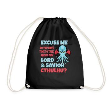 Cthulhu Lord SaviorJesus Religious Parody - Drawstring Bag - black - Front