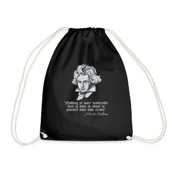 Ludwig Van Beethoven Zitat Klassischer Komponist - Turnbeutel - Schwarz - Vorne