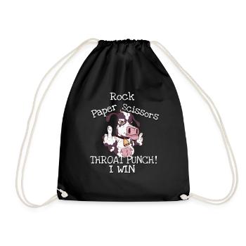 Rock Paper Scissors Throat Punch I Win - Sac de sport léger - noir - Devant