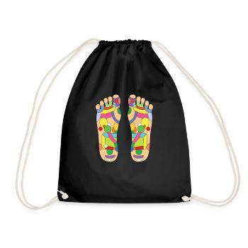 Pieds Points de pression - Sac de sport léger - noir - Devant
