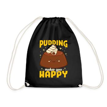 Le pudding vous rend heureux - Sac de sport léger - noir - Devant