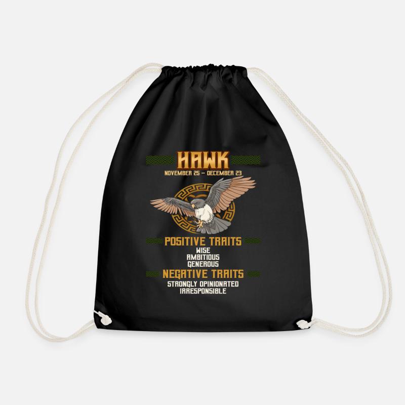 Hawk 25. November - 23. Dezember - Turnbeutel - Schwarz