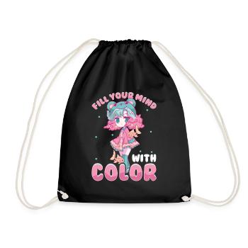 Remplissez votre esprit de couleur - Sac de sport léger - noir - Devant