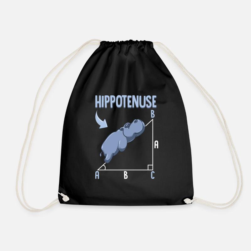 Hippotenuse - Drawstring Bag - black