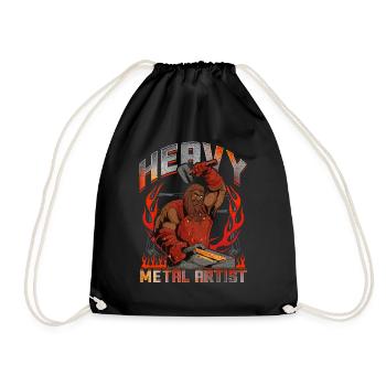 Heavy Metal Künstler - Turnbeutel - Schwarz - Vorne