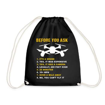 Drone FAQ Quadrocopter Drone Flying Drones - Sac de sport léger - noir - Devant