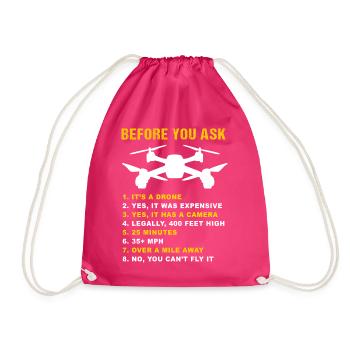 Drone FAQ Quadrocopter Drone Flying Drones - Sac de sport léger - fuchsia - Devant