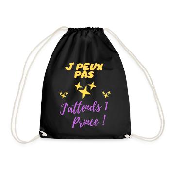 J PEUX PAS J'attends un prince - Sac de sport léger - noir - Devant