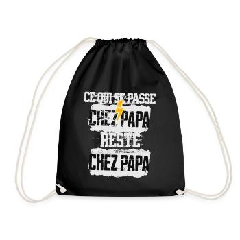 Ce qui se passe chez papa reste chez papa !! - Sac de sport léger - noir - Devant