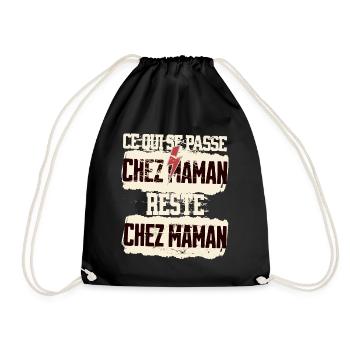 Ce qui se passe chez maman reste chez maman !! - Sac de sport léger - noir - Devant