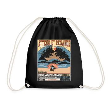 voici les miracles qui accompagneront ceux qui.. - Sac de sport léger - noir - Devant