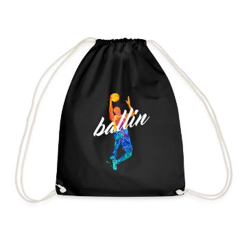 Ballin Basketball Player Basketball Player Maillot - Sac de sport léger - noir - Devant