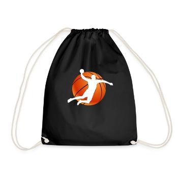 Joueur de basket-ball Streetball Basketball Sports - Sac de sport léger - noir - Devant