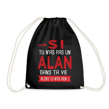 Alan Si tu n as pas un alan Cadeau humour - Sac de sport léger - noir - Devant