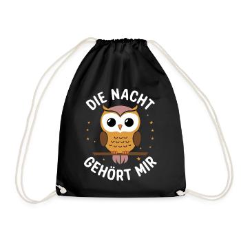 oiseau de nuit hibou hibou oiseau - Sac de sport léger - noir - Devant