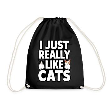 Chat Chats Amoureux Chat Propriétaire Chaton - Sac de sport léger - noir - Devant