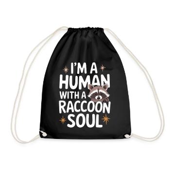 Raton laveur - Sac de sport léger - noir - Devant