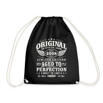 Original 2008 Vintage Vintage Rétro Anniversaire - Sac de sport léger - noir - Devant