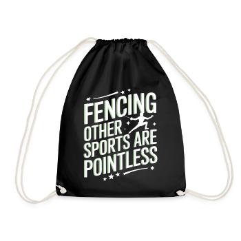 Fencing Fencers - Drawstring Bag - black - Front