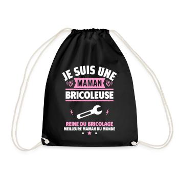 Je suis une maman bricoleuse,cadeau fête des mères - Sac de sport léger - noir - Devant