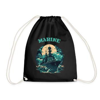 Black Wave – Navire de guerre d’élite - Marine - Sac de sport léger - noir - Devant