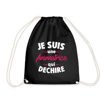 Je suis une Animatrice qui déchire - Sac de sport léger - noir - Devant