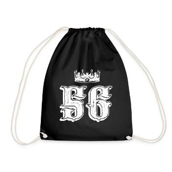 56 Number crown - Drawstring Bag - black - Front