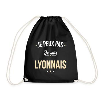 Je peux pas je suis Lyonnais - Sac de sport léger - noir - Devant