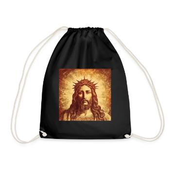 Jésus - Sac de sport léger - noir - Devant