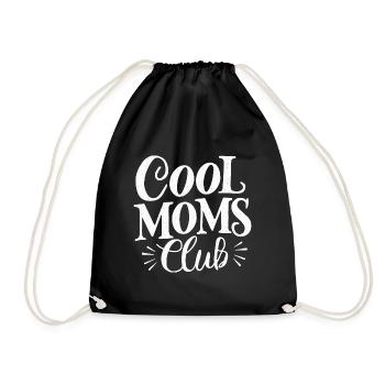 Cool Moms Club: Muttertag Beste Mama Baby - Turnbeutel - Schwarz - Vorne