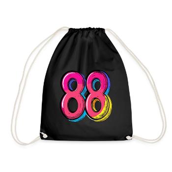 88 Number Comic - Drawstring Bag - black - Front