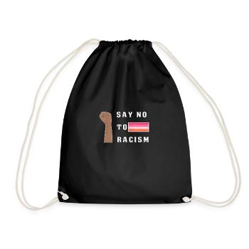 Gegen Rechts Rassismus Lesbisch blm LGBTQ Antifa - Turnbeutel - Schwarz - Vorne