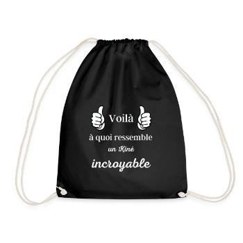 Voilà à quoi ressemble un kiné incroyable ! fête - Sac de sport léger - noir - Devant