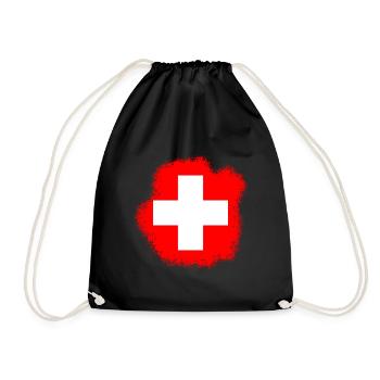 Drapeau de la Suisse Vintage Cross Used Look Suisse - Sac de sport léger - noir - Devant