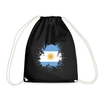Argentina Flag South America Argentine Flag - Drawstring Bag - black - Front