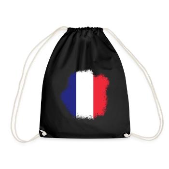 Drapeau de la France Look utilisé Drapeau de la France - Sac de sport léger - noir - Devant