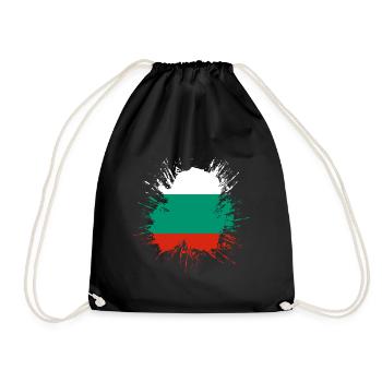 Bulgarien Flagge Bulgarische Fahne Goldstrand - Turnbeutel - Schwarz - Vorne
