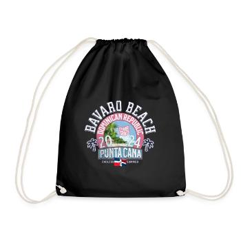 Bavaro beach Punta Cana travel the world - Drawstring Bag - black - Front