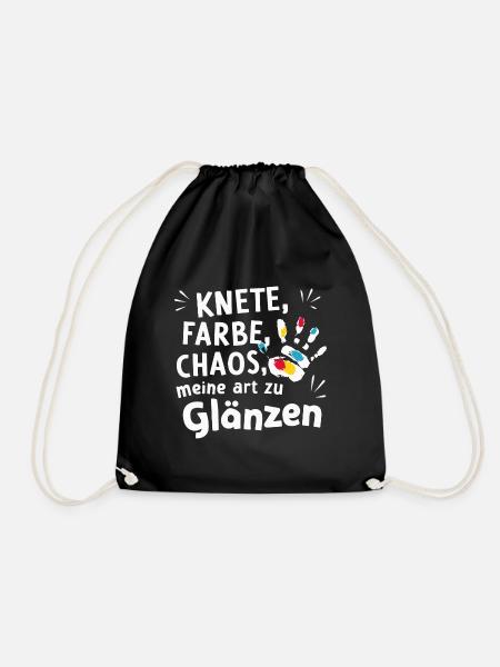 Kita-Knete-Chaos Glanz für Betreuerin Farbspaß - Turnbeutel - Schwarz