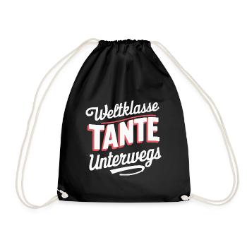 Weltklasse-Tante Beste Idee Liebe Familie - Turnbeutel - Schwarz - Vorne