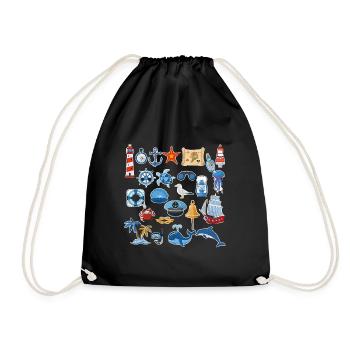 Nautical spirit for summer time - Sac de sport léger - noir - Devant