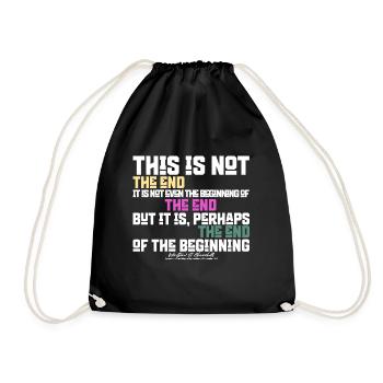 Churchil1 - Drawstring Bag - black - Front
