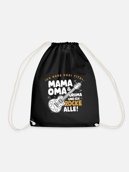Mama & Oma & Uroma rocken Uroma Geburtstag Beste - Turnbeutel - Schwarz