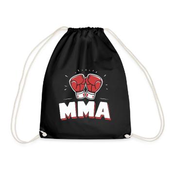 Retro MMA Kunst Kampfsport Fanartikel Deko - Turnbeutel - Schwarz - Vorne