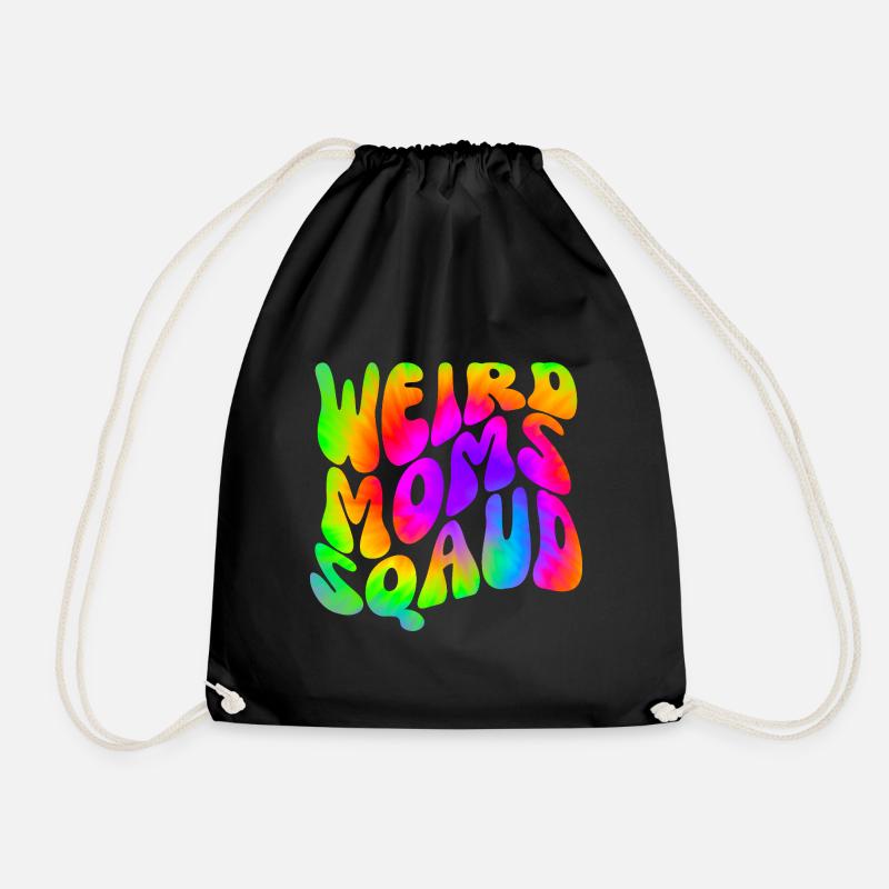 Weird Moms Squad - Drawstring Bag - black