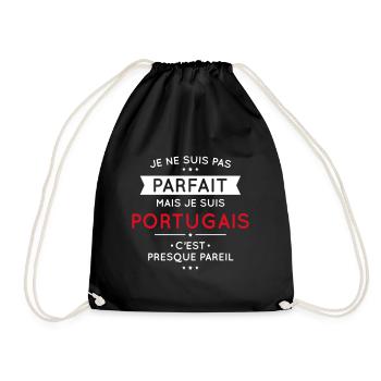 Je ne suis pas parfait mais je suis Portugais - Sac de sport léger - noir - Devant