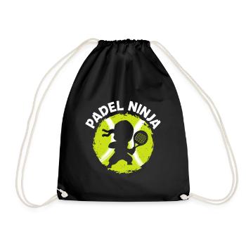 Padel Ninja Padel Player Padel Tennis Padeltennis - Drawstring Bag - black - Front