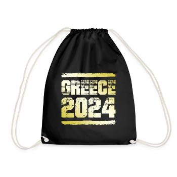 Grèce 2024 Or - Sac de sport léger - noir - Devant
