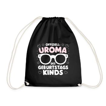 Offizielle Uroma Geburtstag Urgroßmutter Beste - Turnbeutel - Schwarz - Vorne